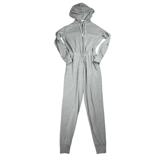 We Wore What Womens Size XS Knit Jersey Leisure Jumpsuit Heather Gray Lounge - Picture 2 of 9